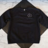 Grey Crew Neck Sweatshirt with Silver Fox Embroidery