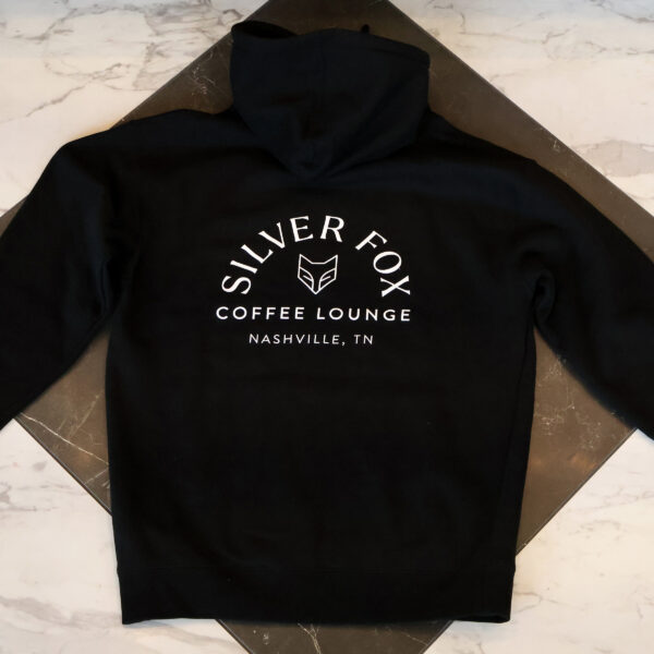 MERCH-hoodie-black_back Black Hoodie with White Silver Fox Logo