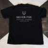 Black Comfort Colors T-shirt with Silver Fox Logo