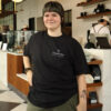Black Comfort Colors T-shirt with Silver Fox Logo